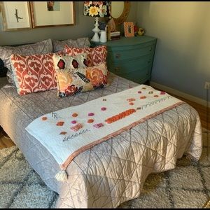 Anthropologie Luxe Velvet Quilt